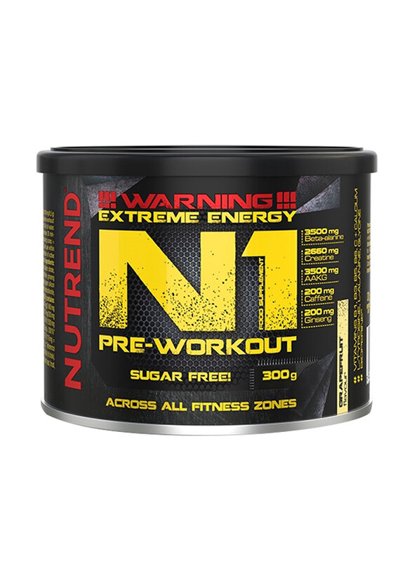 

Nutrend Extreme Energy N1 Pre-Workout Powder, 300g, Grapefruit