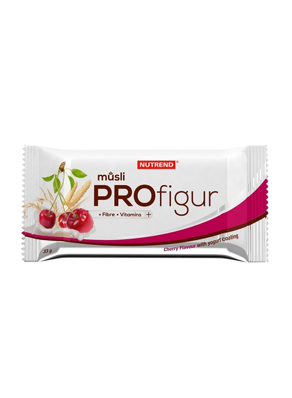 Nutrend Profigur Musli with Yougurt Coating, 33g, Sour Cherry