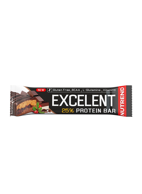 

Nutrend Excelent Bar Double, 40g, Chocolate & Nougat with Cranberries