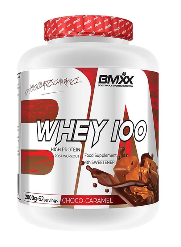 Bodymaxx Sports Nutrition Whey 100, 2000gm, Chocolate Caramel