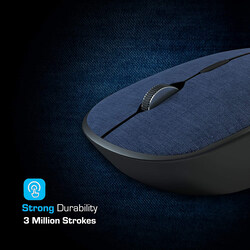 Toreto Shadow-3 Fabric Wireless Optical Mouse for Windows, TOR-954, Blue