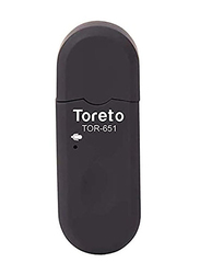 Toreto Bind Car Audio Receiver and Music Playback Bluetooth Dongle, TOR-651, Black