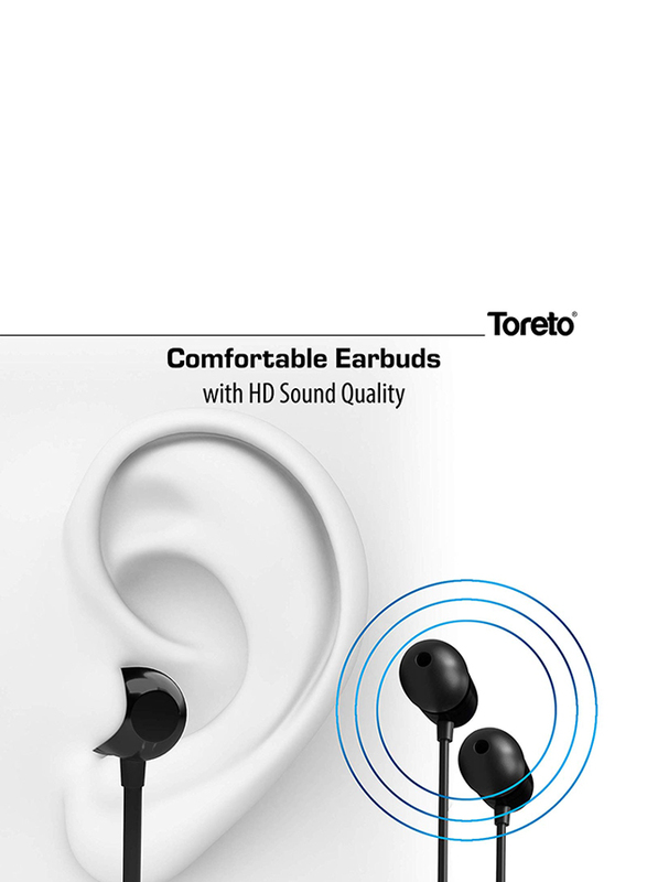 Toreto Wireless Neckband Magnetic Headset, TOR-272, Bolt Black