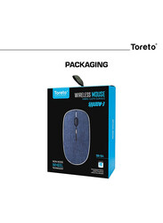 Toreto Shadow-3 Fabric Wireless Optical Mouse for Windows, TOR-954, Blue