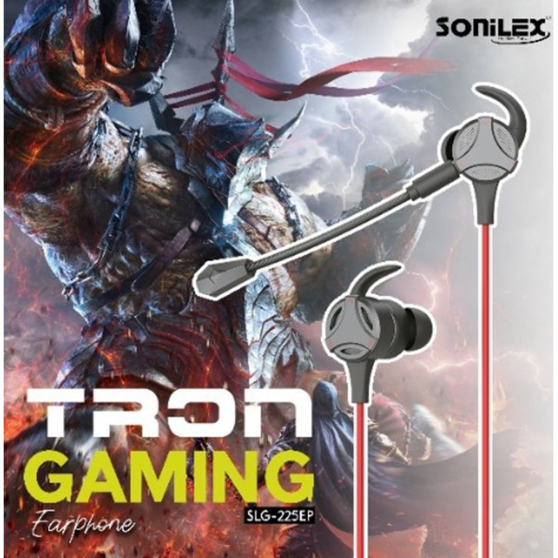 Sonilex Wired In-Ear Gaming Earphone, SLG-225GE, Black/Red