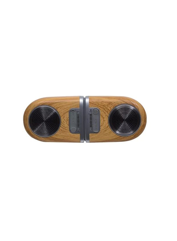 Toreto Twin Magno Magnetic Portable Bluetooth Speaker, TOR-310, Beige/Silver