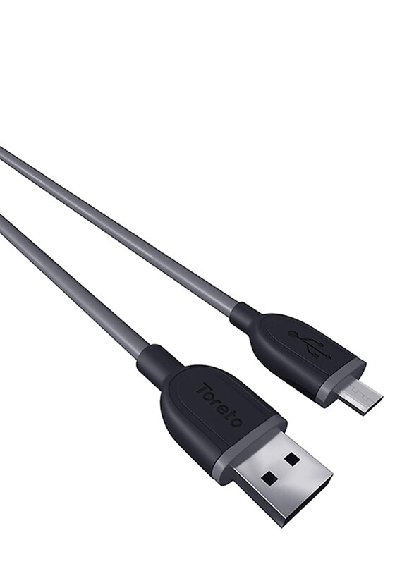 

Toreto 1.5-Meter Armour-Duo Micro B USB Charging Cable, USB Type A Male to Micro B USB for Smartphones, Grey