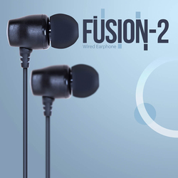 Toreto Fusion 3.5mm Jack In-Ear Earphone with Mic, TOR-256, Black