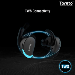 سماعات اذن توريتو تور بودز بتصميم داخل الاذن لاسلكية, TOR-277, أسود