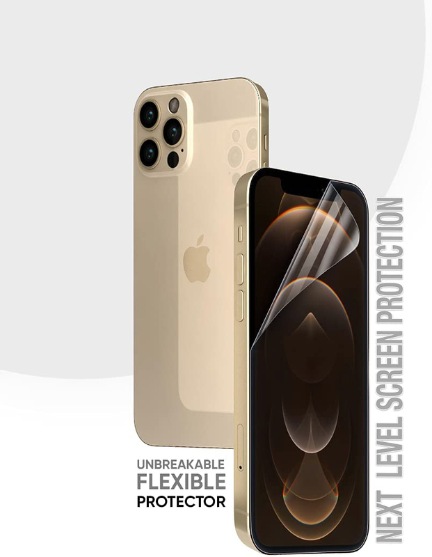 Swift Shieldz Apple iPhone 12 Pro Unbreakable Hybrid Glass Screen Protector, Clear
