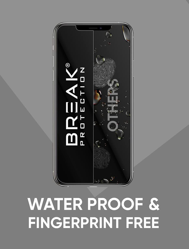 Break Protection Apple iPhone 11 Pro Max Unbreakable 360° Front Back & Side Tempered Glass Screen Protection, Clear/Black