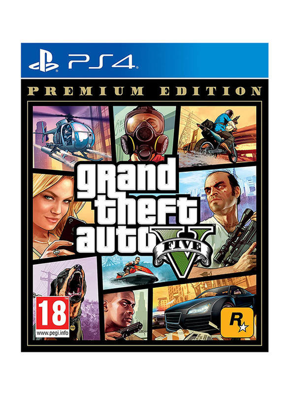 

Grand Theft Auto V Premium Edition English International Version Video Game for PlayStation 4 (PS4)/PlayStation 5 (PS5) by Rockstar Games