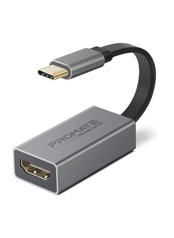 

Promate MediaLink-H1 High Definition Adapter, USB-C to HDMI Adapter, Grey