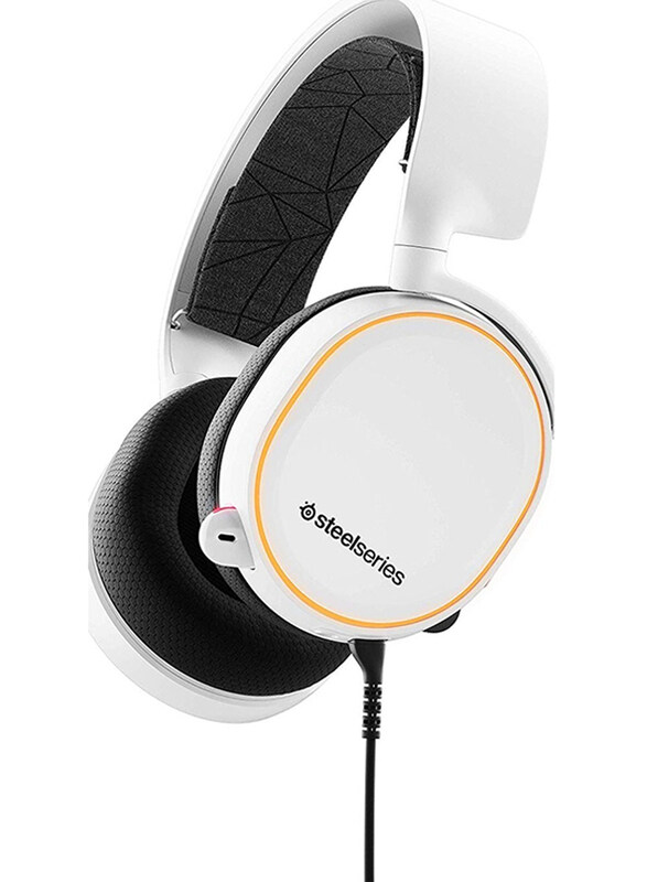 

Generic SteelSeries Arctis 5 RGB Illuminated Gaming DTS Headphone for X 7.1 Surround for Multiple Devices, White