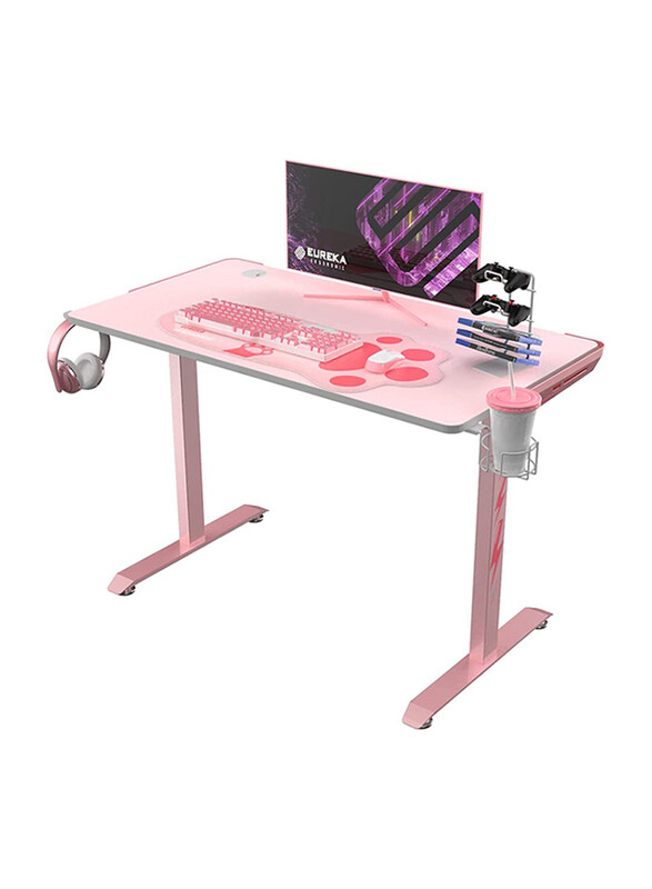 

Eureka Ergonomic Venus Gaming Computer Desk, Pink