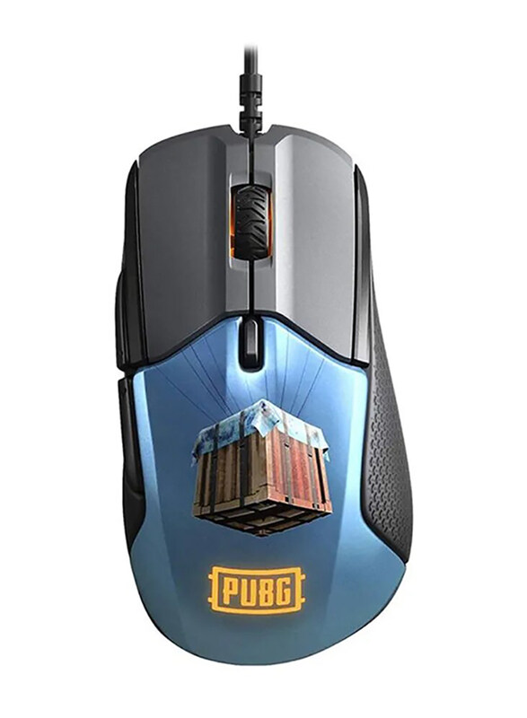 

Steel Series Rival 310 PUBG Edition Gaming Mouse, Blue/Black/Yellow