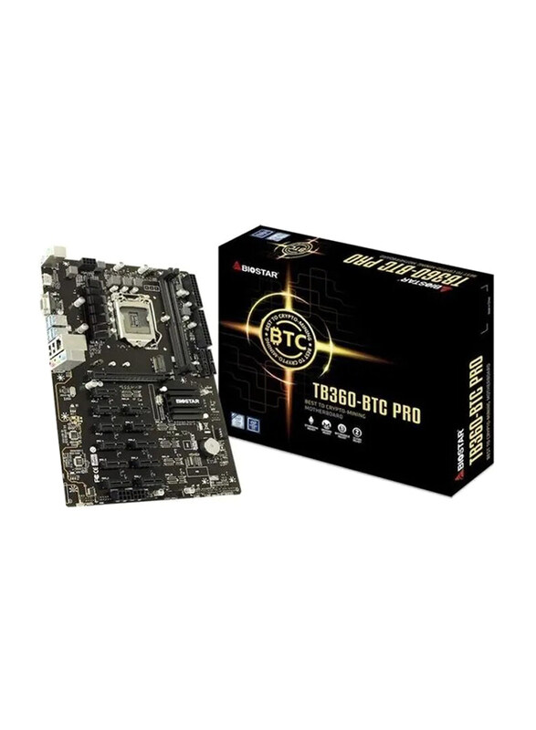 

Biostar TB360-BTC Pro Mining Motherboard, Black/Silver
