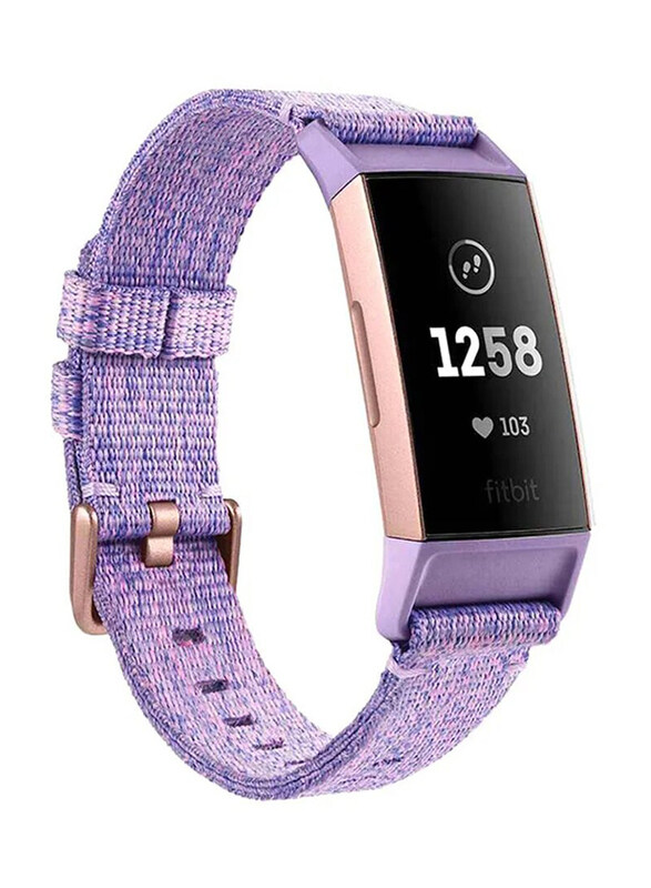 

Fitbit Charge 3 Special Edition Fitness Tracker, GPS, with Rose Gold Case, Lavender Woven