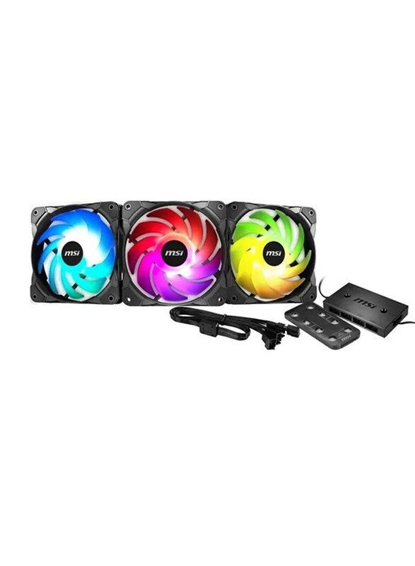 

MSI F12A-3H RGB Gaming Cooling Fan, Black
