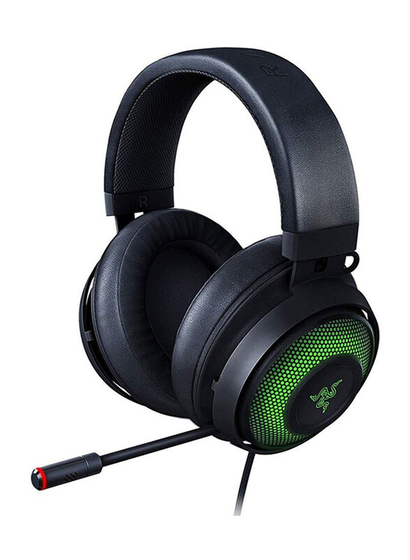 

Razer Ultimate RGB USB Over-Ear Wired Gaming Headset, Black/Green