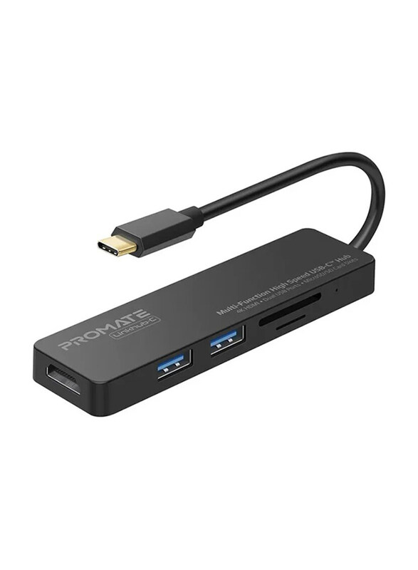 

Universal Promate 2-in-1 Link USB-C Hub, Black