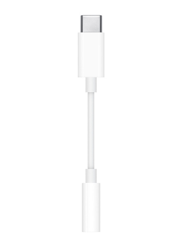 

Apple 3.5mm Headphone Jack Adapter, USB Type-C Male to 3.5 mm Jack for USB Type-C Devices, MU7E2, White