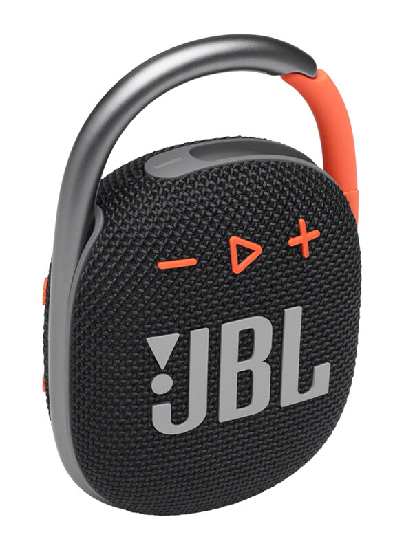 

JBL Clip 4 Waterproof Portable Bluetooth Speaker, Black/Orange