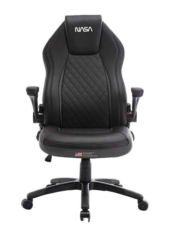 

Multiple Nasa Voyager PU Wheels Adjustable Armrests Gaming Chair for PC, Black