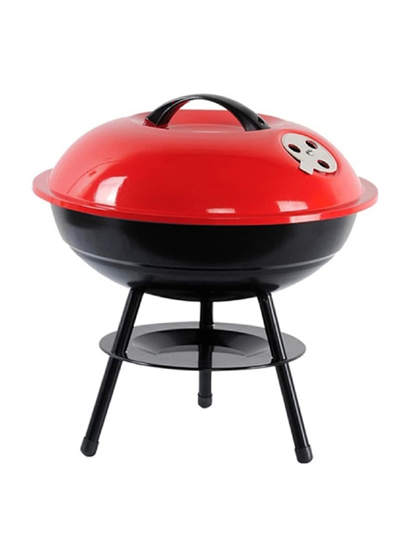Matpam Apple Type Barbecue Kettle Charcoal Grill, CA-30, Red/Black