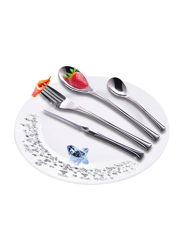 

Unbranded 135-Piece Stylish Stainless Steel Cutlery Set, Silver