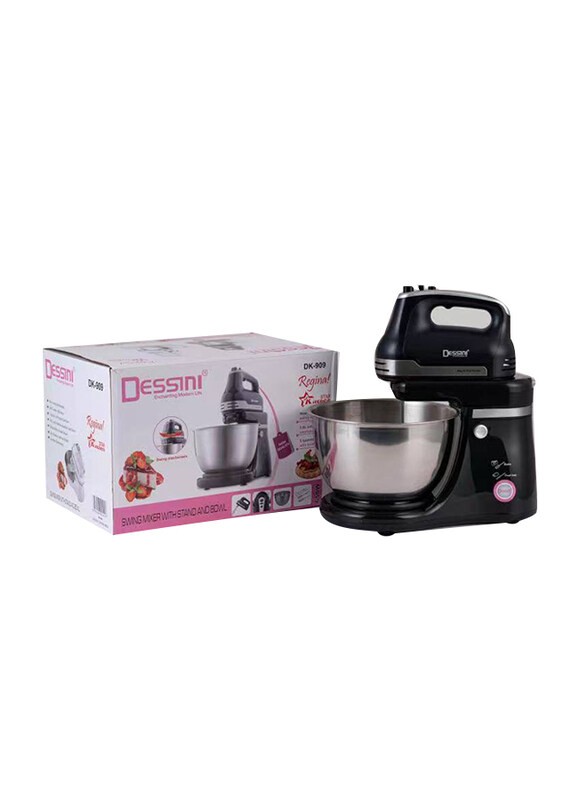 

Dessini Electric Swing Mixer with Stand and Bowl, 650W, DK 909, Silver/Black