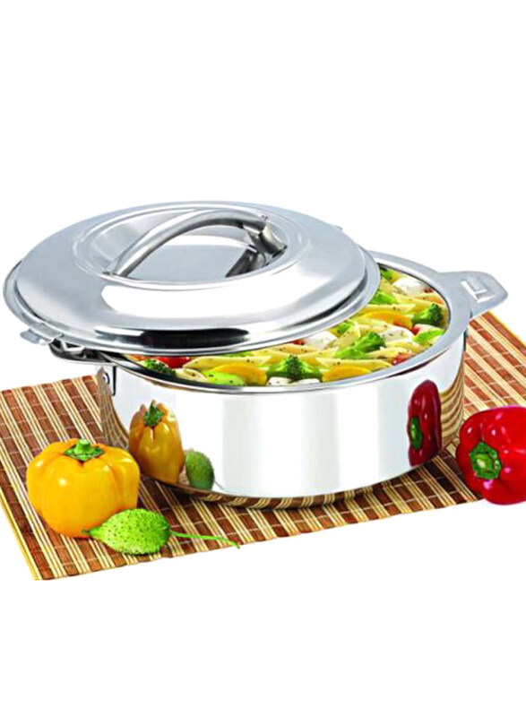 

Unbranded 15 Ltr Stainless Steel Round Serving Hotpot Casserole AKA707, Silver