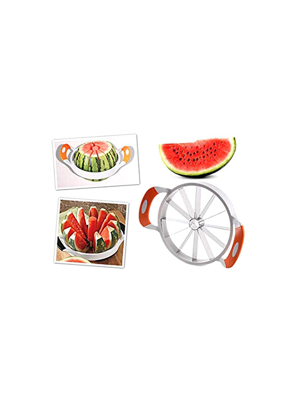 

Generic Stainless Steel Water Melon 12 Cuts Cutter, Silver/Orange