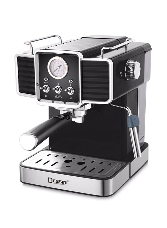 

Dessini 1.5L High Quality Automatic 15 Bars Espresso Machine, 1350W, AKA816, Black/Silver