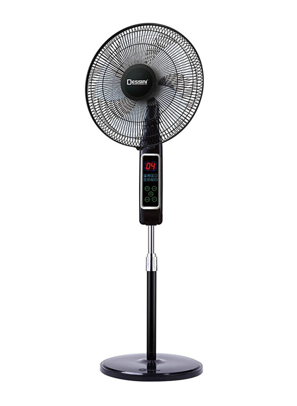 

Dessini LED Screen Electric Pedestal Fan, Black