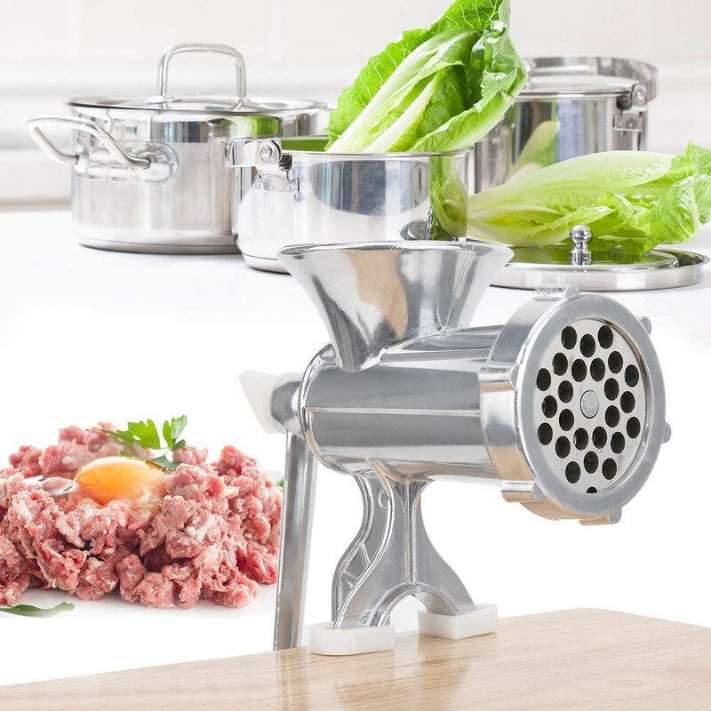 

Unbranded Aluminum Alloy No. 8 Manual Meat Grinder, Silver