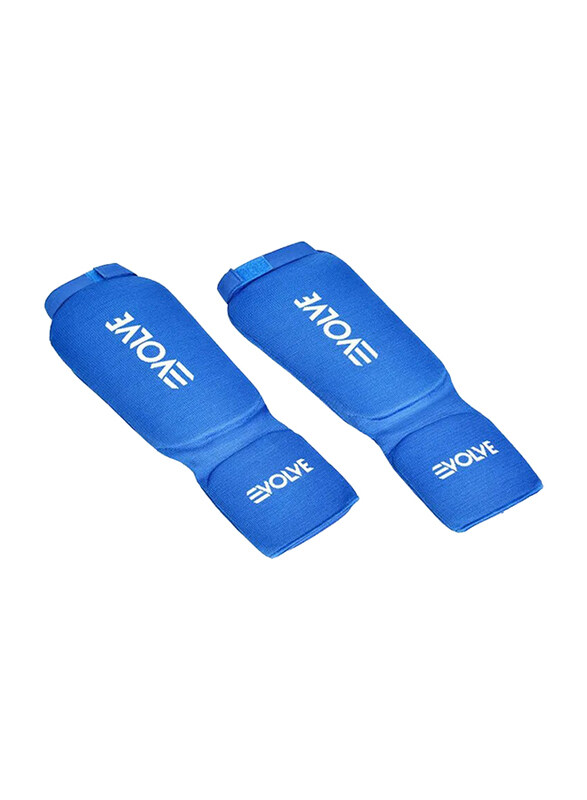 Evolve Medium Shin Guards, Blue