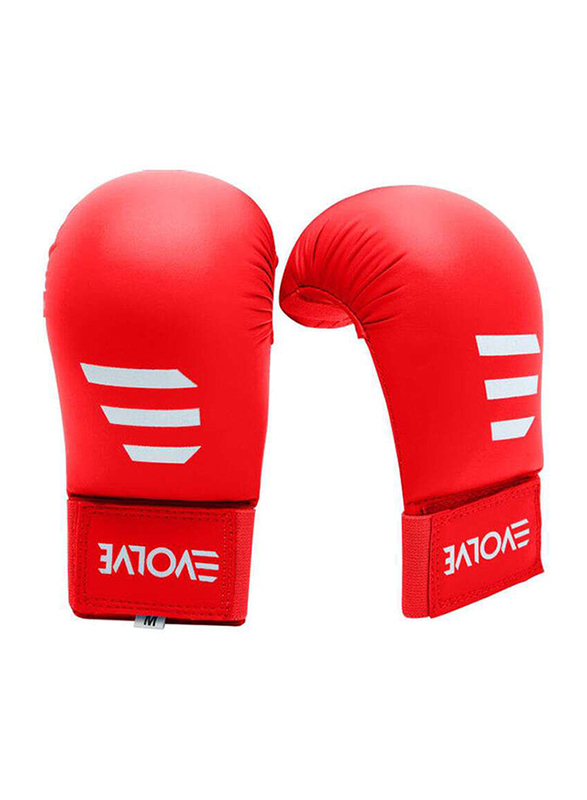 Evolve 24cm Karate Gloves Unisex, Red