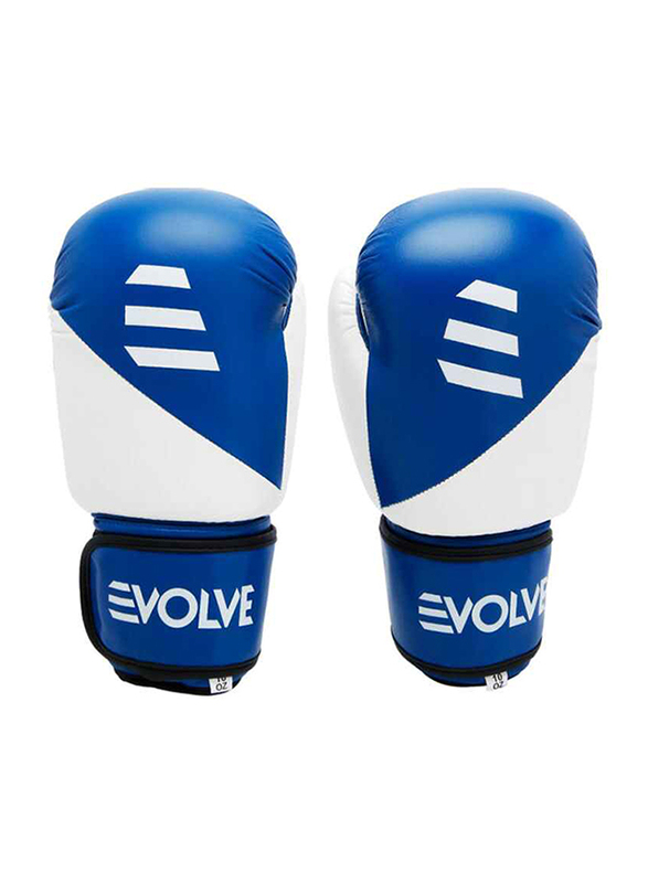 Evolve 6-oz Kick Boxing Training Gloves for Kids, White/Blue
