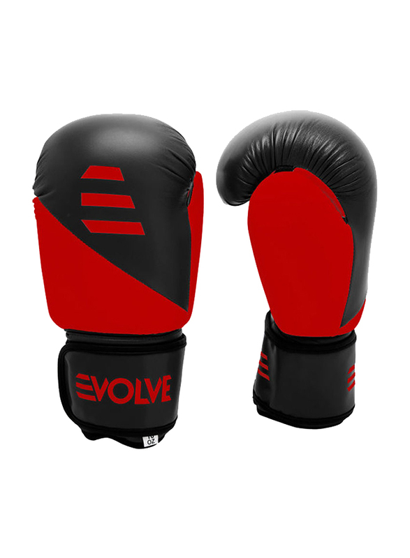 Evolve 6-oz Kick Boxing Training Gloves for Kids, Red/Black