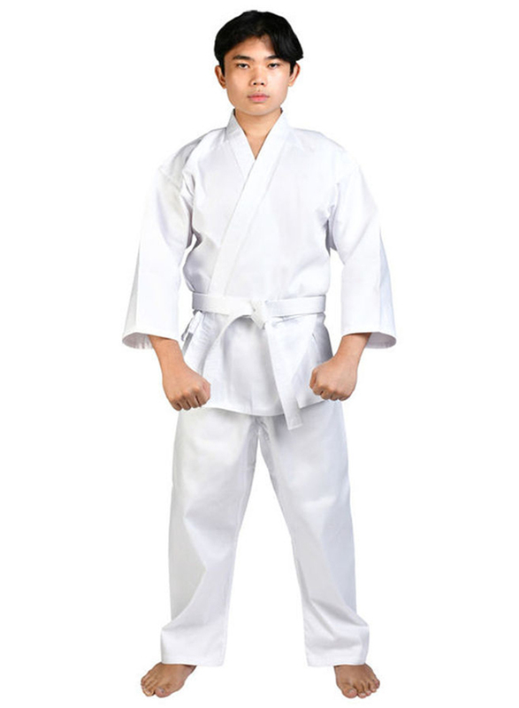 6-6.2 Feet Karate Uniform with Belt, White