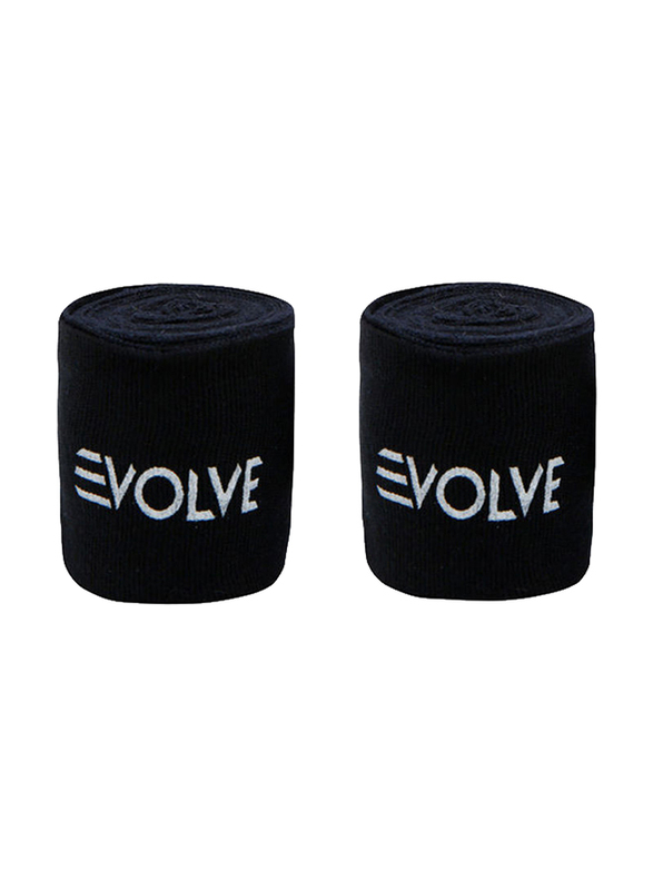 Evolve 2-Piece 2.5m Boxing Hand Wrap Set, Black