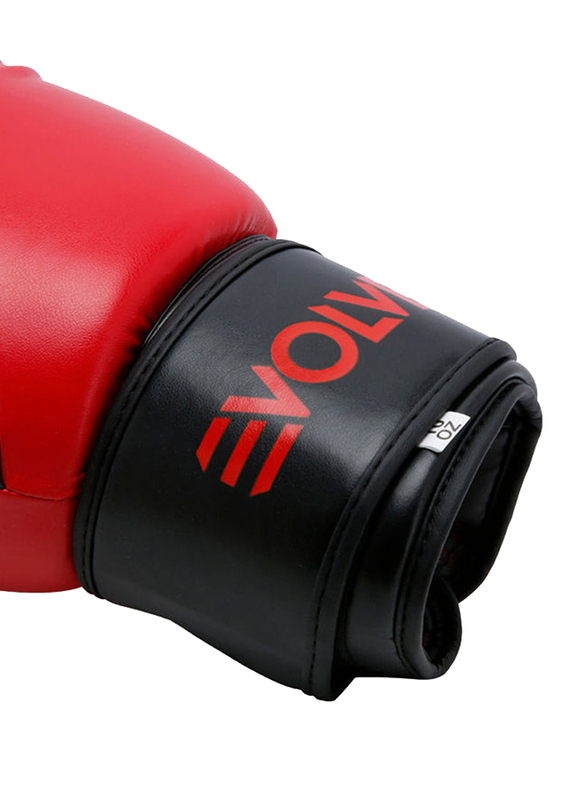 Evolve 12-oz Kick Boxing Training Gloves for Adult, Red/Black
