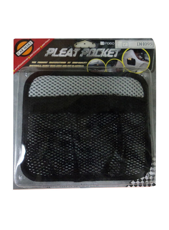 Car Mart Pleat Pocket, CW-P0601, Black