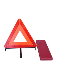 Car Mart Triple Warning Reflector Safety Triangle Kit, Red