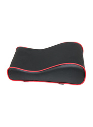 Car Mart Car Center Console Armrest Thick Cushion for Car, Home and Office, Black/Red