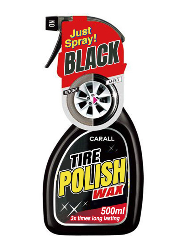 Carall 500ml Tire Polish Wax Spray, Black
