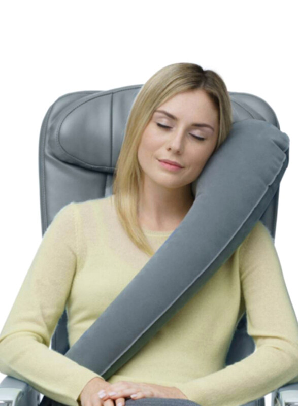 Car Mart Ultimate Travel Pillow & Neck Pillow Straps, Grey