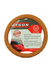 Byson Inside Black Steering Wheel Cover, Medium, STC517-B, Brown