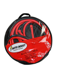 Car Mart Auto Boost Extra Flexible Color Coded Booster Cable, 800/1000 AMP, 2.5/3 Meters, Red/Black